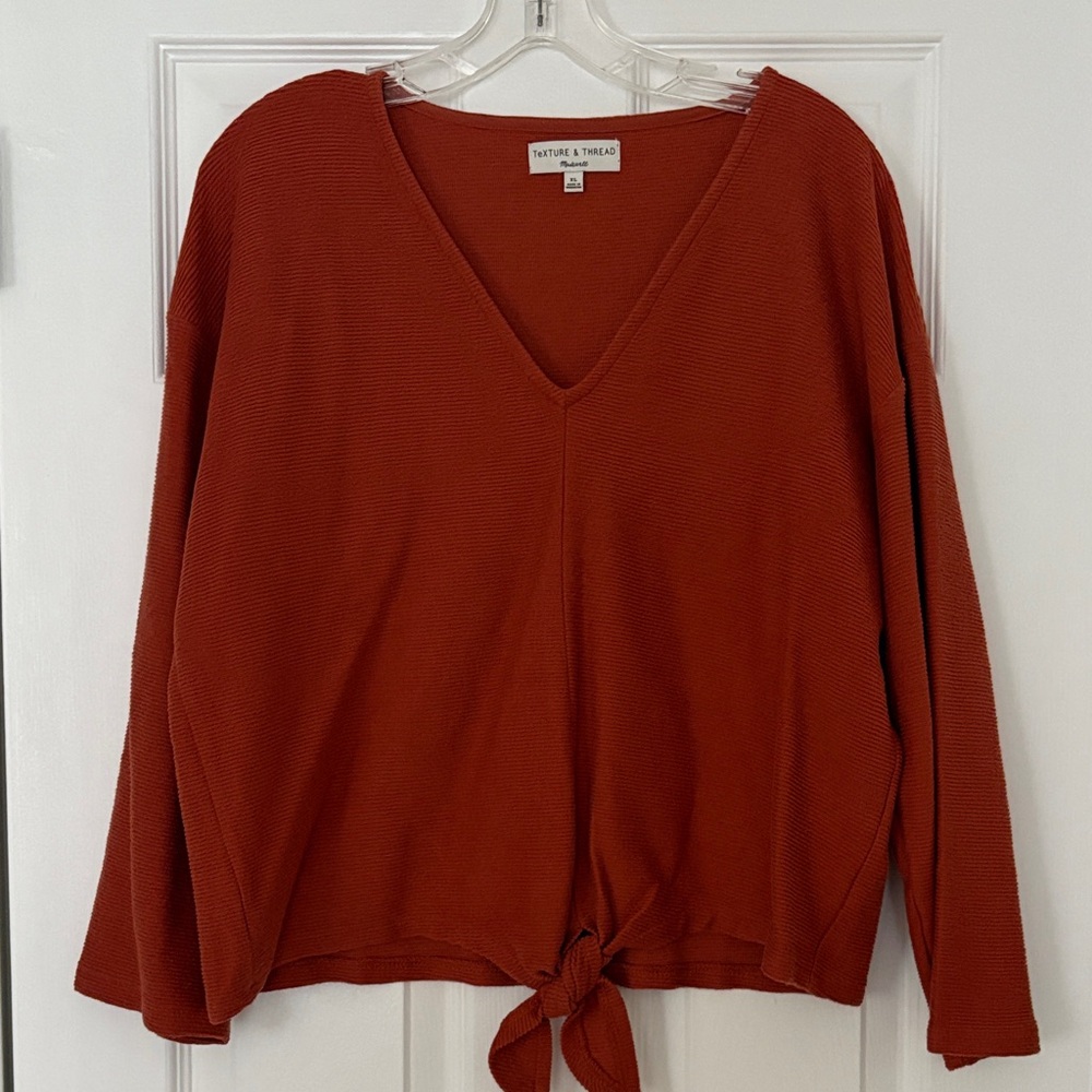 Madewell Terracotta Texture & Thread Top